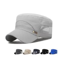 Bonés Militares Quick Dry Para Homens De Verão Beisebol Flat Top Mulheres Do Exército Exterior Malha Respirável