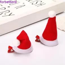 FORBETTERD Chapéu De Natal Grampo De Cabelo Menina Doce Orelhas De Alce Papai Noel Pano Liga