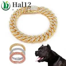 HALB Pet Chain Acessórios Personalizados De Luxo Para Cães Colar De Luta Suprimentos Estimação Coleira De Fotos