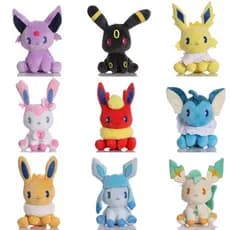 25 cm Pokemon Q versão Eevee Sylveon Vaporeon Umbreon Glaceon Flareon Jolteon Kids Pelúcia CQOQ