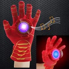 Novo Presente de Cosplay Luvas de Mão do Homem de Ferro com Luz Brinquedos para Meninos Pretend VLUX