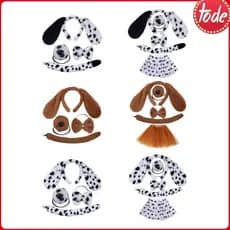 [Orelhas E Cauda De Cachorro , Buraco De Cabelo , Traje , Presentes Falsos Engraçados , Clip Cabeleireiro Para Halloween