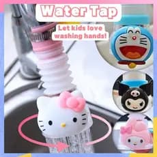 [EUH] Lovely Kids Criativo Hello Kitty Cabeça de torneira flexível para pia de cozinha Extensor de torneira giratória de