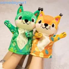 SOMEDAYMX1 Brinquedos De Esquilo De Pelúcia Recheados , Fantoche De Mão Animal Simulação , Contar Histórias