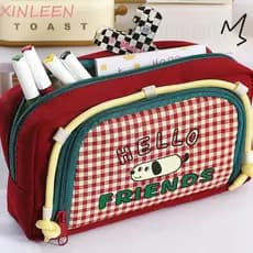 XINLEEN Estojo De Lápis De Grande Capacidade , Bolsa De Beleza Removível Caneta De Papelaria Armazenamento De Cosméticos