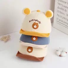 Boné de Bebê Coreano Bonito Protetor Solar Urso Meninos Meninas Boné de Beisebol Aba Macia Bonés de Bebê Chapéus VQVT