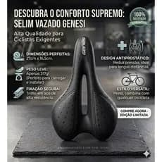 SELIM PRIME BANCO PARA BIKE GEL CONFORTAVEL PRETO