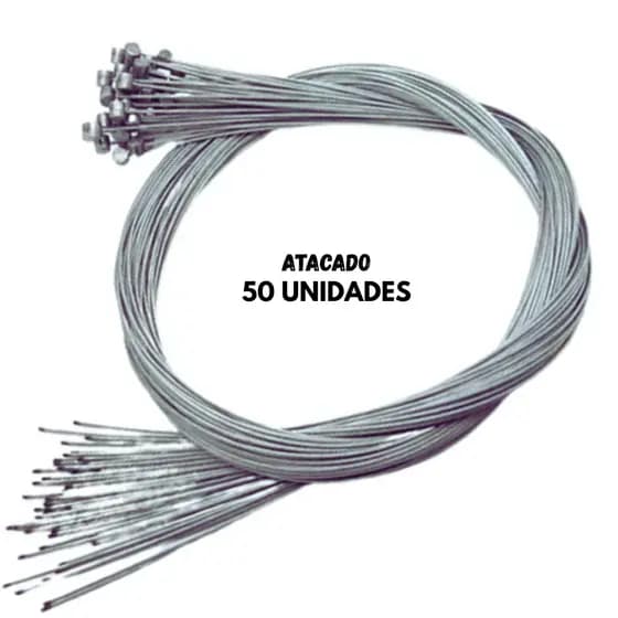 50 Cabos Cabeamento de Freio de Bicicleta Aço Galvanizado Dianteiro 1.5MM- 800MM 19 Fios ATACADO