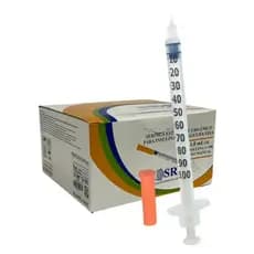 Seringa Insulina Com Agulha Fixa 1ml 8mm X 0,30mm 100 UNIDADES