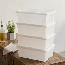 Kit 4 Caixa Organizadora 11L Geladeira Freezer para Carnes e Açougue