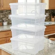 Kit 4 Caixas Organizadoras De Alimentos 5 Litros com Tampa P/Açougue