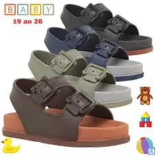 Papete Infantil - Papete Bebê - Chinelo Bebê - Sandália Infantil Com Fivela Ajustável Envio Full