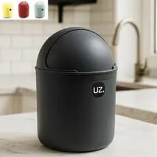 Lixeira de Pia UZ Compacta com Tampa Basculante Ideal para Cozinha e Banheiro Envio Full