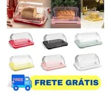 Porta Pão Bolo Salgados e Quitandas  Premium Acrílico Tampa Transparente UZ