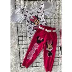 Conjunto Infantil Menina Miney Calça Jogger E Blusinha Estilo Blogueirinha