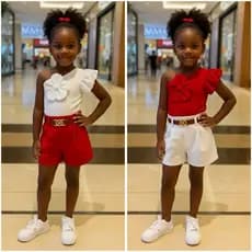 Conjunto Infantil Menina Ombro Só E Short Alfaiataria Roupa De Luxo Premium 2 ao 12