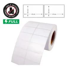 1 Rolo Etiquetas Adesivas Térmica 40x25 2 Colunas