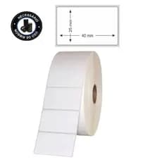 1 Rolo Etiquetas Adesivas Couchê 40x25 1 Coluna - NECESSITA RIBBON