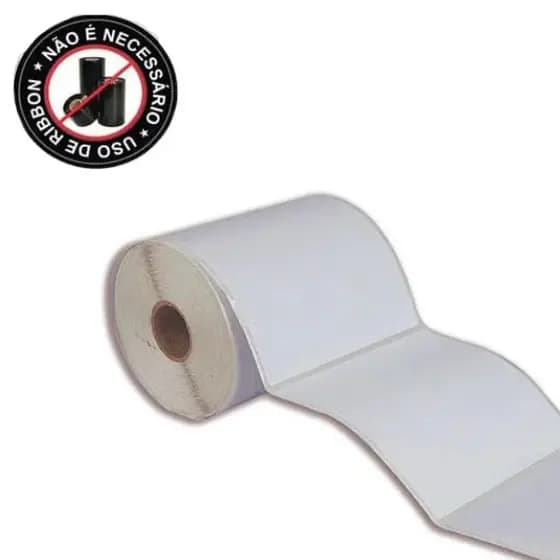 1 Rolos Etiqueta 10x15 100x150 Termica Serrilha Zebra Elgin