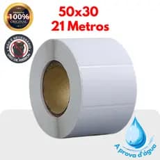 1 Rolo de etiqueta termica a prova d'água 50x30 21 metros
