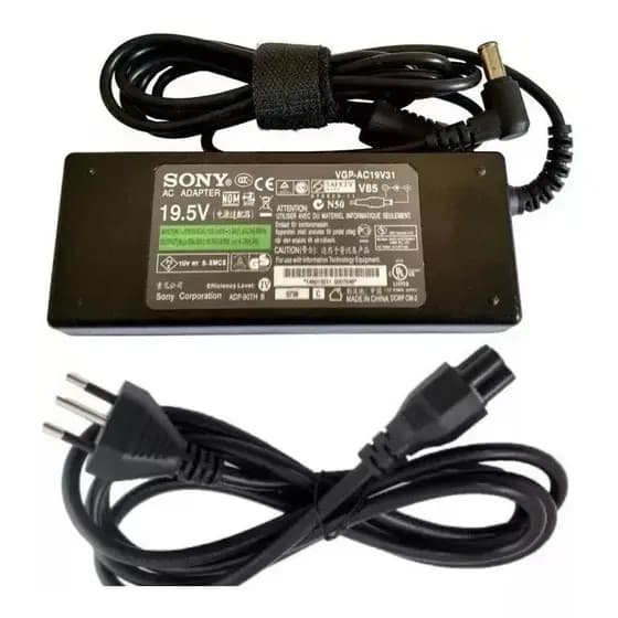 Fonte P/ Sony Vaio Vgp-ac19v37 19,5v 4.7a Carregador + Cabo