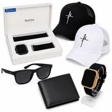 Kit Presente Masculino Boné grife + Carteira de Couro+ Óculos + Relógio Digital Menor preço