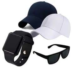 Kit Masculino Relógio Digital + Boné Masculino Liso Telinha + Óculos Envio Imediato