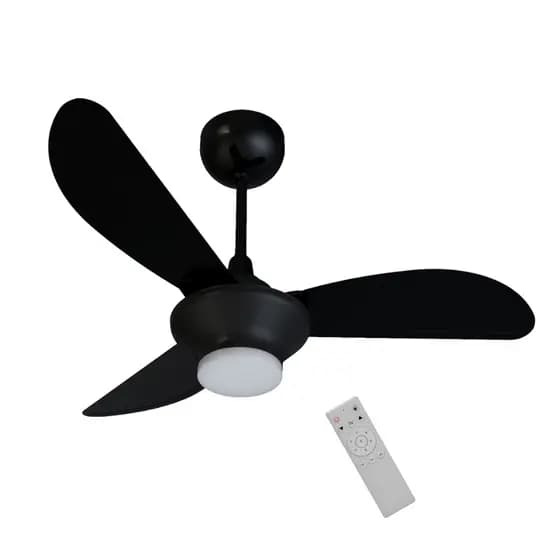 Ventilador Ventisol Mistral Inverter Led Preto 30w Bivolt