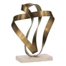 Escultura Abstrata Em Metal E Pedra - Mart Collection 19894