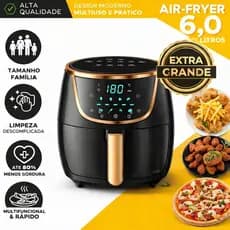 Fritadeira Air Fryer 5L 1700W Eletrônica  Digital Touch Sem Óleo Prática Saudável