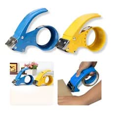 Suporte Aplicador De Fita Adesiva Larga 50mm Em Metal - Cortador Dispenser Resistente (Para Rolos de 50 a 300m)