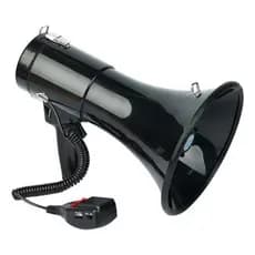 Megafone Profissional Recarregável Com Sirene E Controle