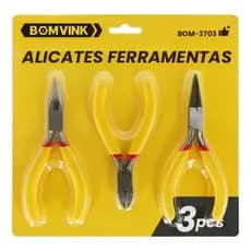 Kit Jogo De Alicates Universal Corte Bico P/ Eletrônica 3pçs