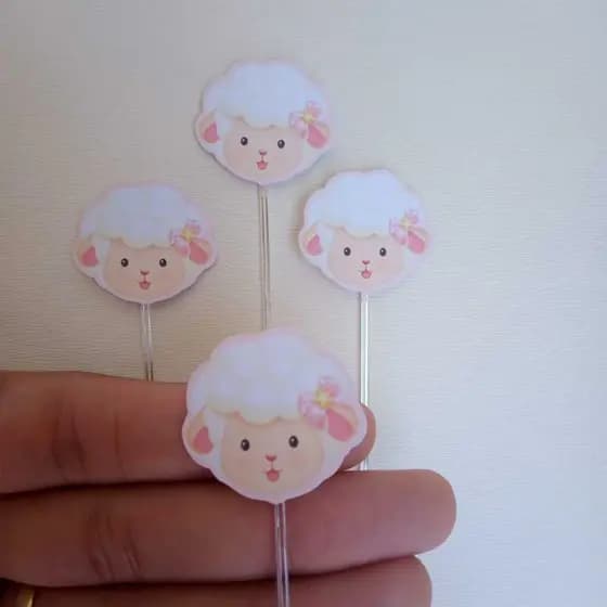 Topper para docinhos Ovelhinha  Menina /Tags personalizada /Festa Infantil /Aniversário