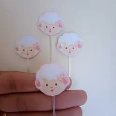 Topper para docinhos Ovelhinha  Menina /Tags personalizada /Festa Infantil /Aniversário