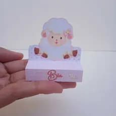 Porta Bis duplo personalizado Ovelhinha Menina/Lembrancinha de Festa /Aniversário