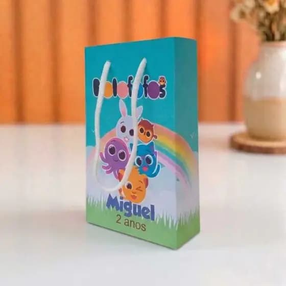 Kit Sacolinha Personalizada P Bolofofos – Aniversário Festa Infantil