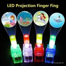 Projecção De Leds De Cartoon Led Light Finger Ring Toy Presentes De Natal