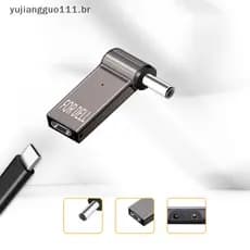 # BR Adaptador De Alimentação Para Laptop Conector Plug USB Tipo-C Fêmea Macho Jack .