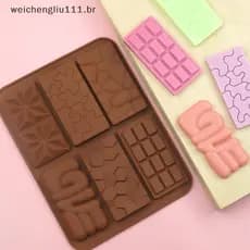 # weicheng 6 Grades De Silicone Retangular Molde De Chocolate Placa De Gelo Mousse Decoração De Bolo Cozimento Biscoito