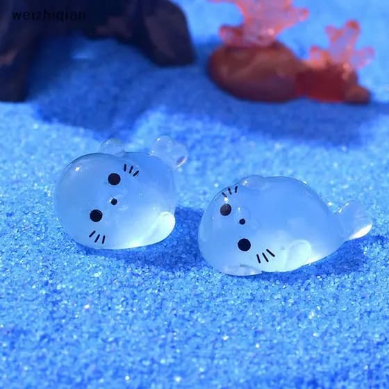 [T & B] Coelhinhos Luminosos Fofos Microlandscape Mini Enfeites De Jardinagem De Fadas Estatuetas Em Miniatura Artesanat