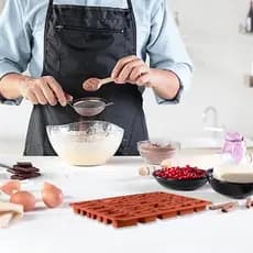 [T & B] 1 Peça De Gel De Sílica Com 26 Letras Maiúsculas , Molde Para Bolo , Buracos De Chocolate , Faça Você Mesmo Gran