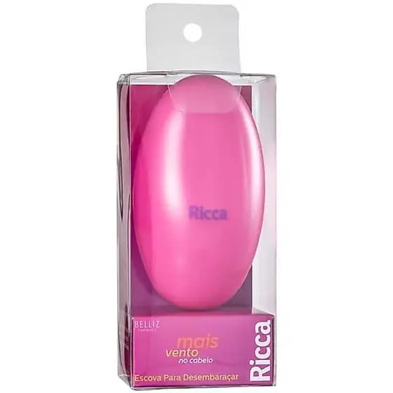 Escova de Cabelo Ricca Flex Hair Rosa/Roxa nº 118