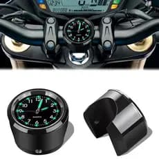 Relógio Para Guidão De Motocicleta , Durável , Aço Inoxidável , Reequipamento , Visão Noturna , À Prova D'água , Fivela