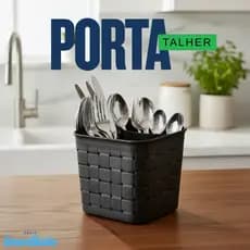 Porta Talheres Escorredor Organizador De Pia Cozinha Compacto 4 Divisórias Dasplast