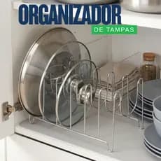 Organizador De Tampas Para Panelas E Potes Porta Tampas Vertical Aço Arthi