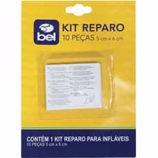 Kit Reparo 10 Adesivos Autocolantes Em PVC Pequenos Reparos Para Infláveis Belfix