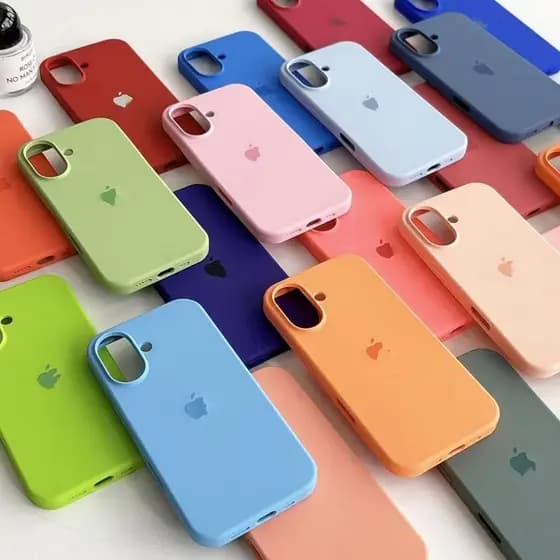 Capa protetora de Silicone Líquido premium para iPhone 16 16 Pro 16 Plus 16 Pro Max, textura de veludo