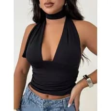 Cropped Amarração, Blusinhas, Tops