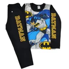 Pijama Masculino Infantil fantasia / Roupa de Dormir personagens / Pijama Manga Longa / Roupa de Dormir / kit Batman